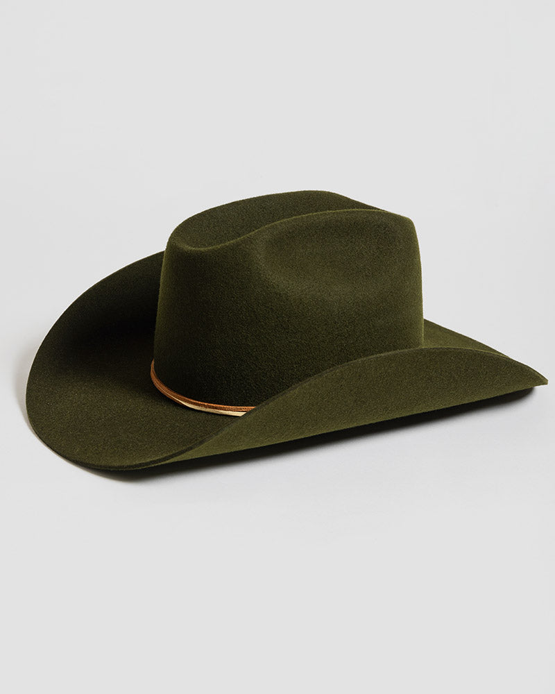 Dark green cowboy store hat