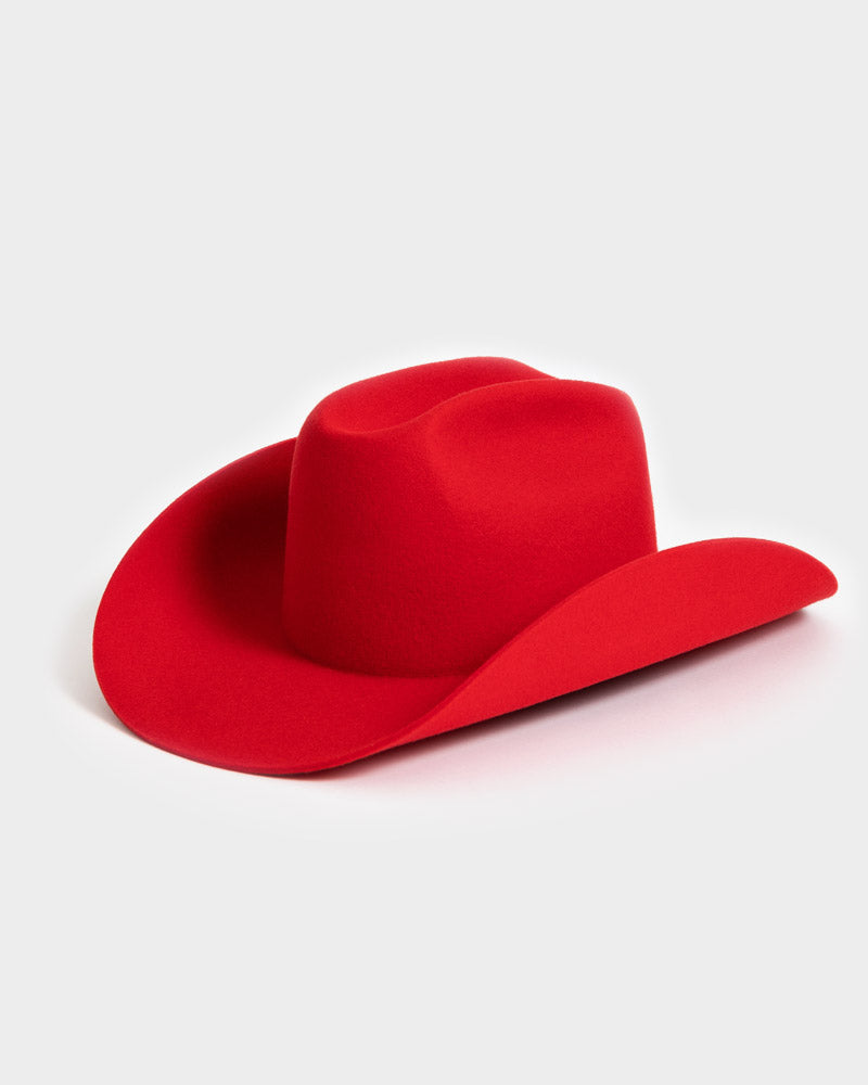 Red felt cowboy hat online